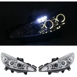 Headlights fronts Angel eyes Peugeot 207