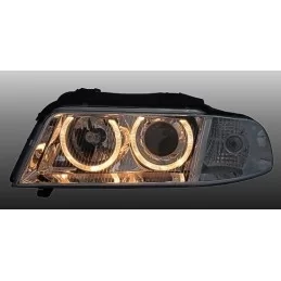 Front headlights chrome angel eyes for Audi A4