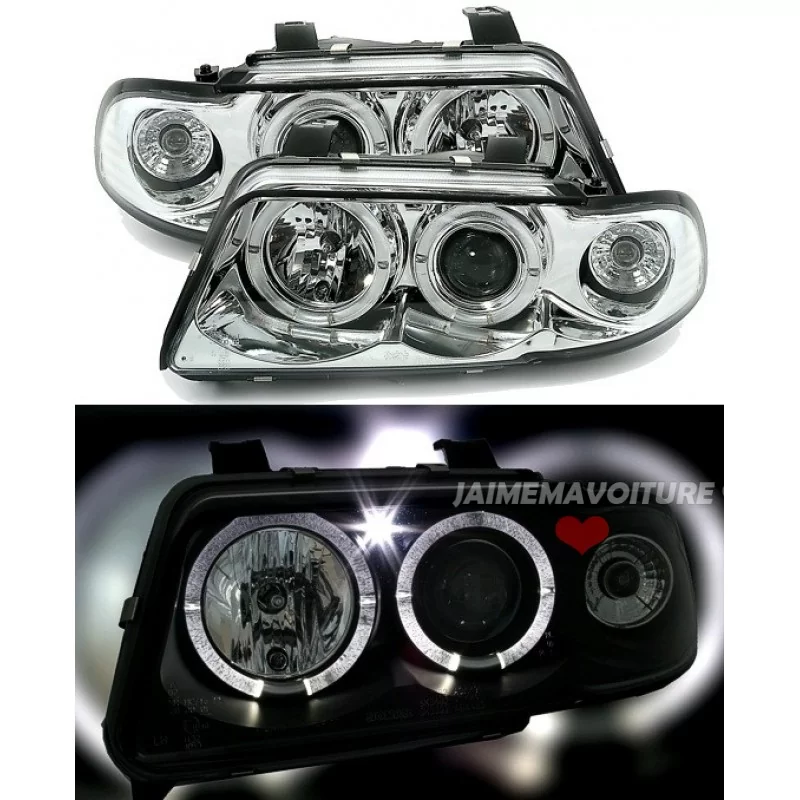 Phares avants anneaux angel eyes Audi A4