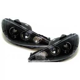 Peugeot 206 H7 Angel Eyes CCFL black