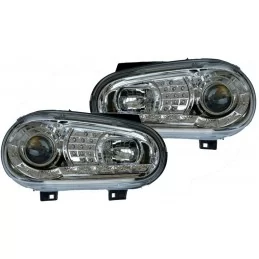 LED koplampen voor Golf 4 chroom