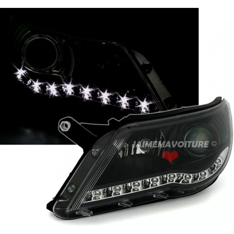 Luces delanteras LED negras VW Tiguan