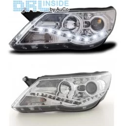 Faros delanteros con luces diurnas led para VW Tiguan