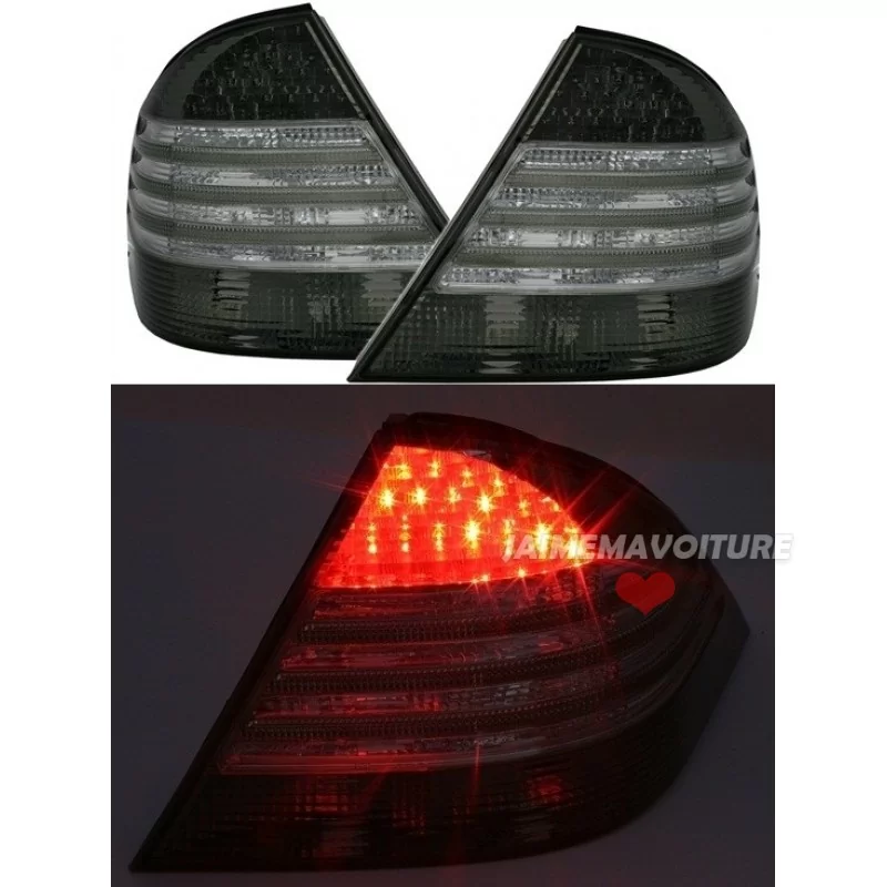 Luces traseras tuning Mercedes Clase S W220 Negro Humo