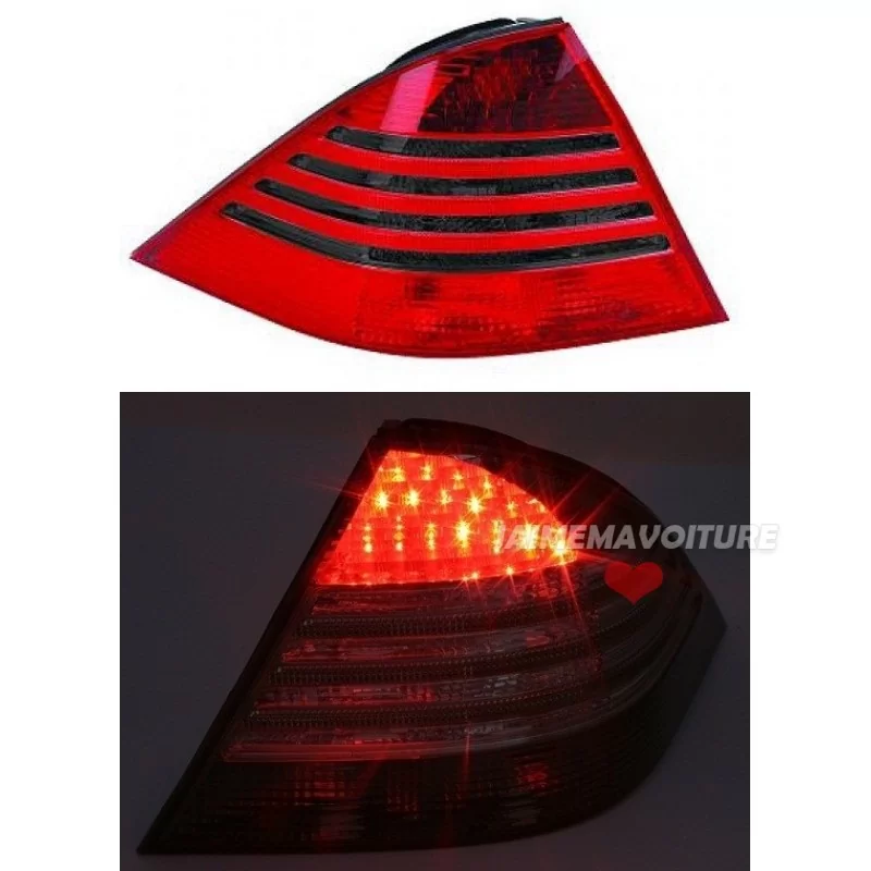 Taillights tuning the Mercedes S Class W220 Red Smoke