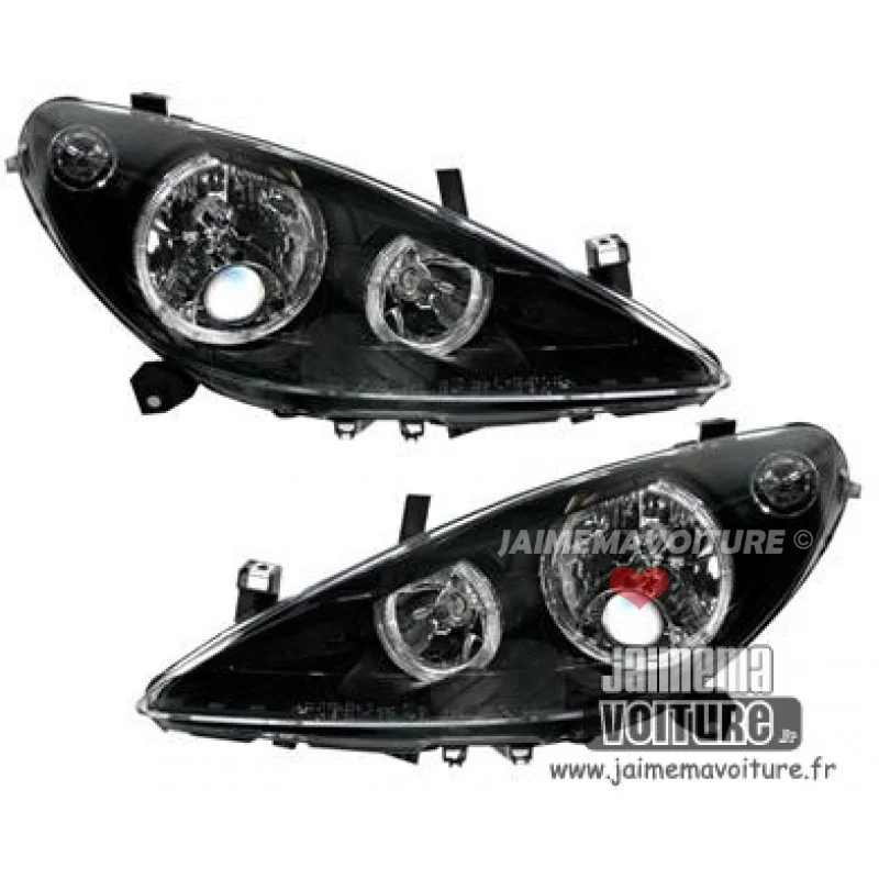 Peugeot 307 angel Eyes DEPO tuning främre strålkastare