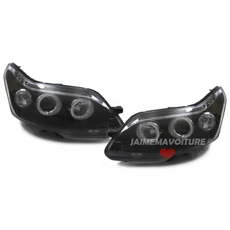 Las linternas delanteras negro Citroen C4