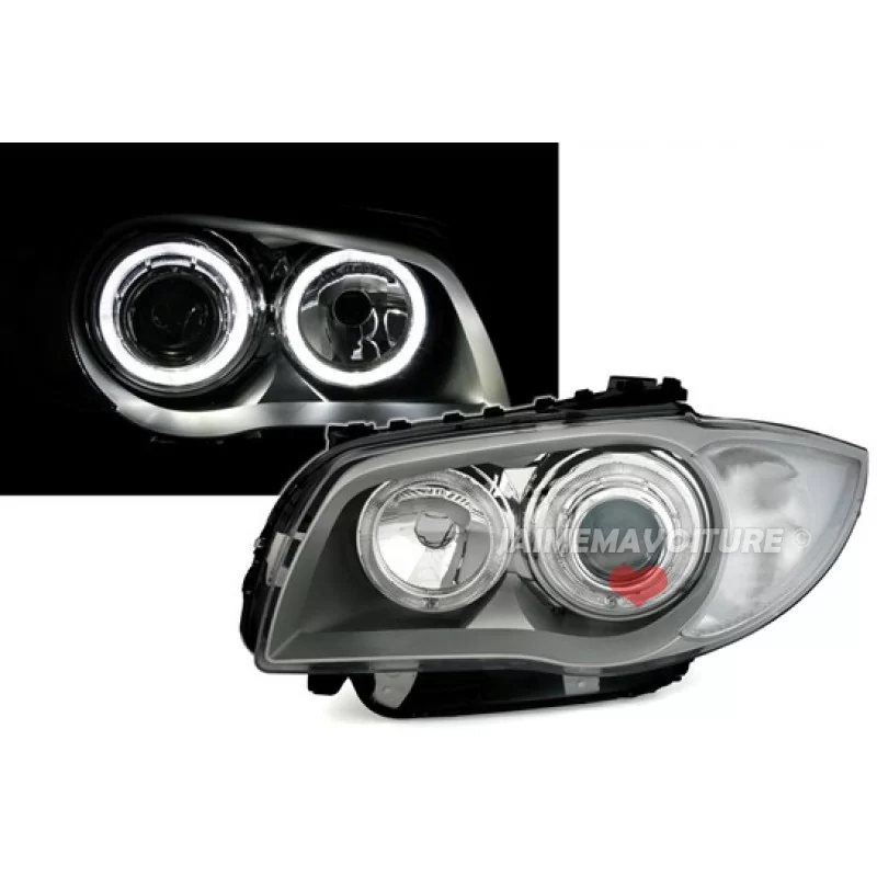 Headlights angel eyes BMW 1 series led