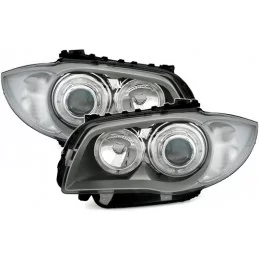 BMW 1-serie led-strålkastare med änglaljus