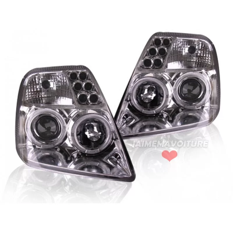 Fari Angel eyes tuning Citröen C2 Fari Angel eyes tuning Citröen C2