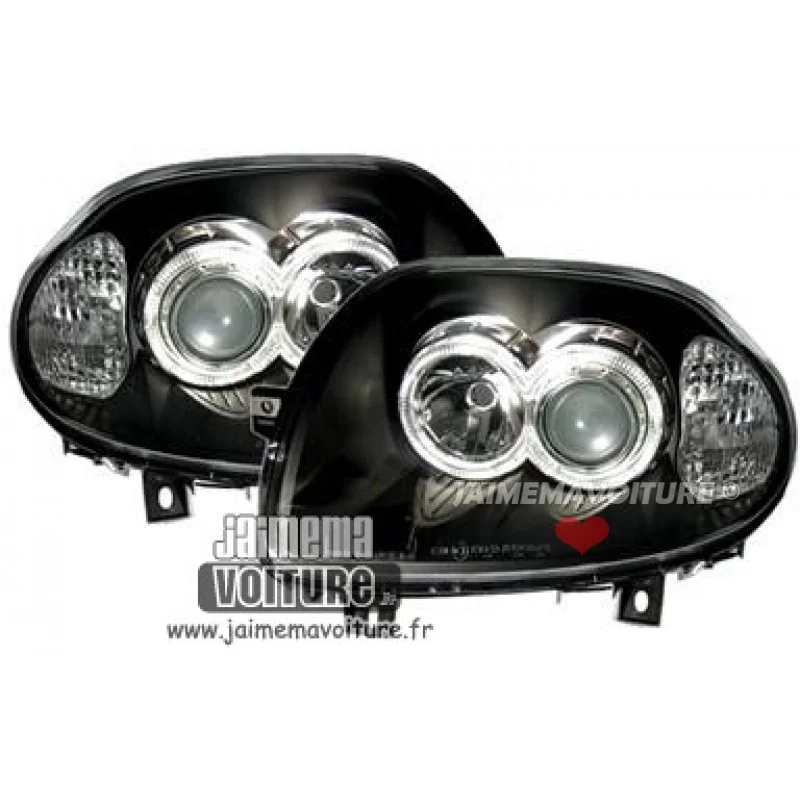 Faros antes de ojos de angel Renault Clio 2