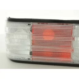 Rojo de atrasos de faros Mercedes W126 blanco