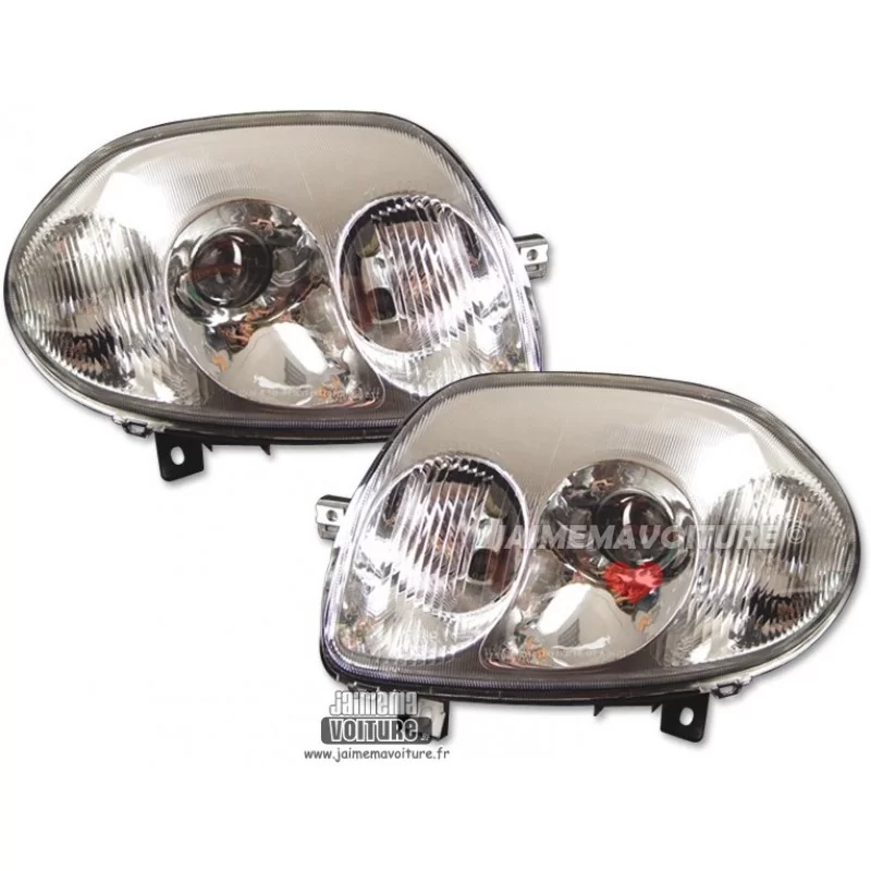 Par de faros delanteros Renault Clio 2