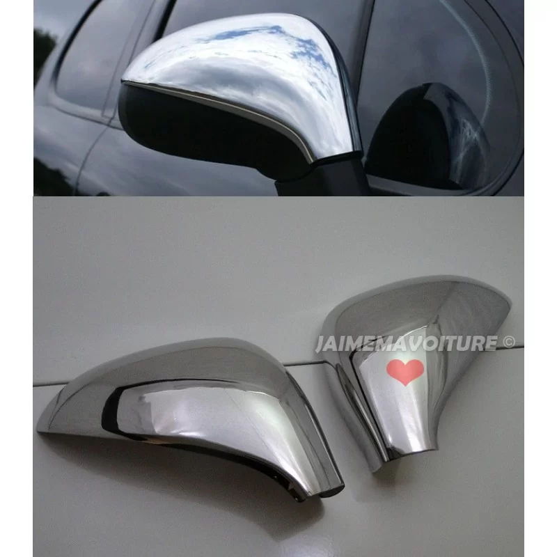 Coques rétroviseurs alu chrome Peugeot 308