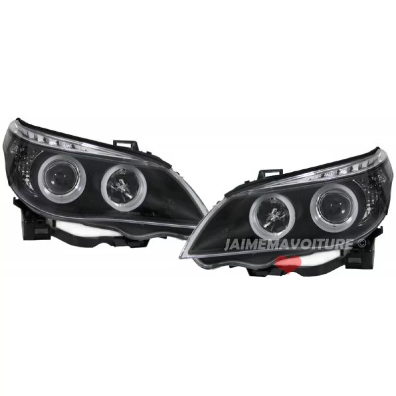 Front headlights angel eyes CCFL BMW series 5 E60