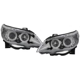 Pair of angel eyes headlight BMW CCFL series 5 E60