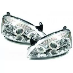 Front headlights chrome tuning for Opel Corsa C