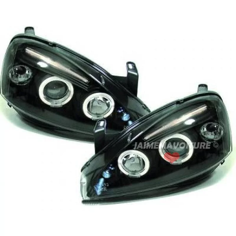 Headlights fronts tuning for Opel Corsa C Black Headlights fronts tuning for Opel Corsa C Black
