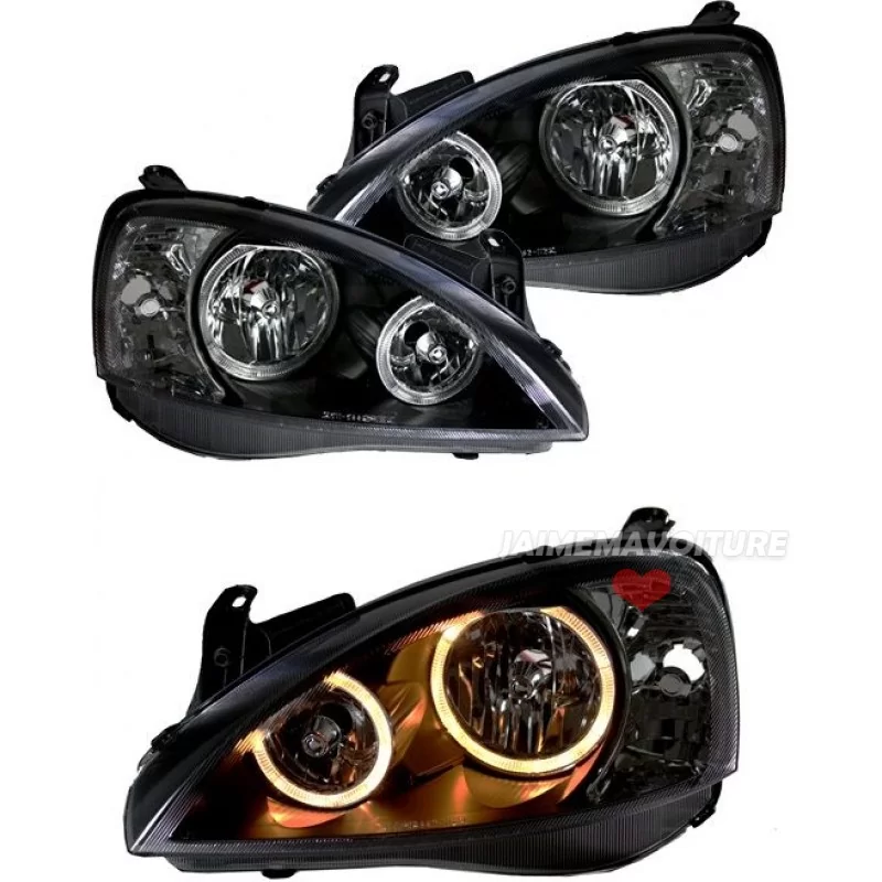 Angel eyes for Opel Corsa C Black