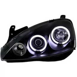 Front lights angel eyes CCFL Opel Corsa C