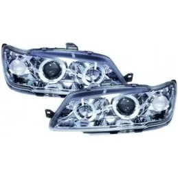 Front lights angel eyes Peugeot 306