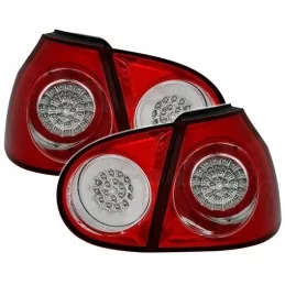 Golf 5 rojo blanco LED luces traseras