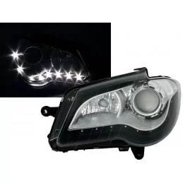 Frontal LED Faros VW Touran cirugía estética negro