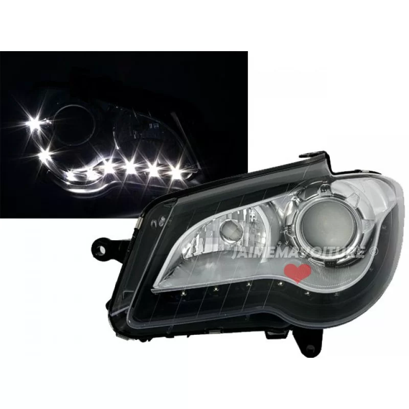 Front leds VW Touran Facelift black headlights