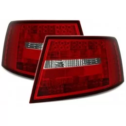 Audi A6 red white led rear lights