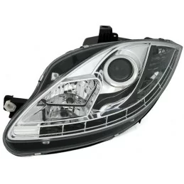 Phares bande LED Seat Leon 1P 05-09 (Optique Xénon) Chrome - SWSI04GX