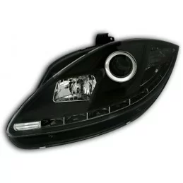 Faros delanteros LED negros Seat Leon