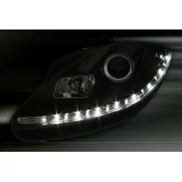 Faros delanteros LED negros Seat Leon