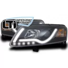 Black front LTI Audi A6 led lights