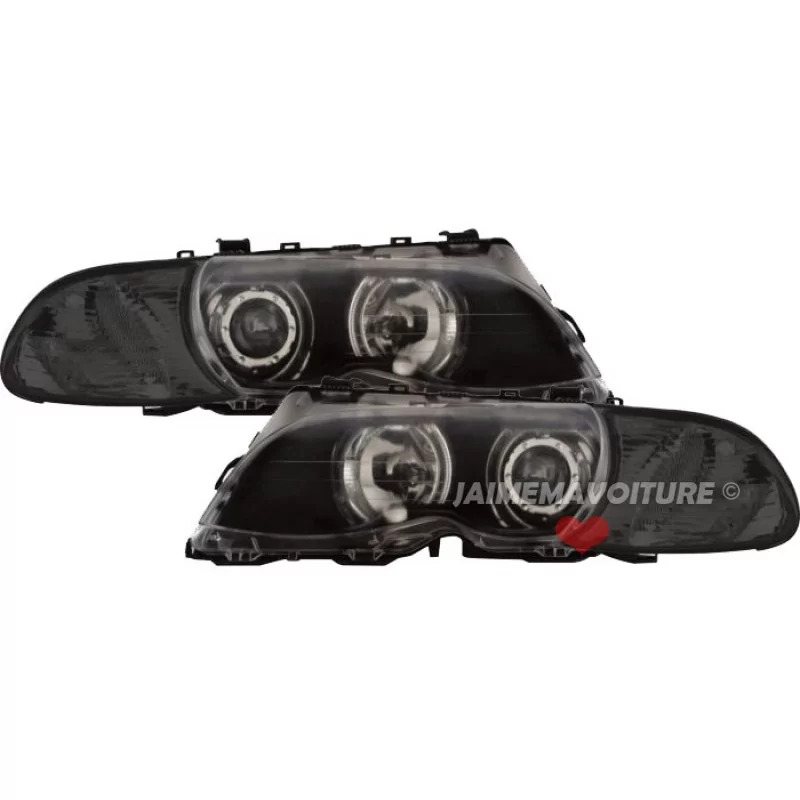Front headlights angel eyes BMW series 3 E46 Front headlights angel eyes BMW series 3 E46