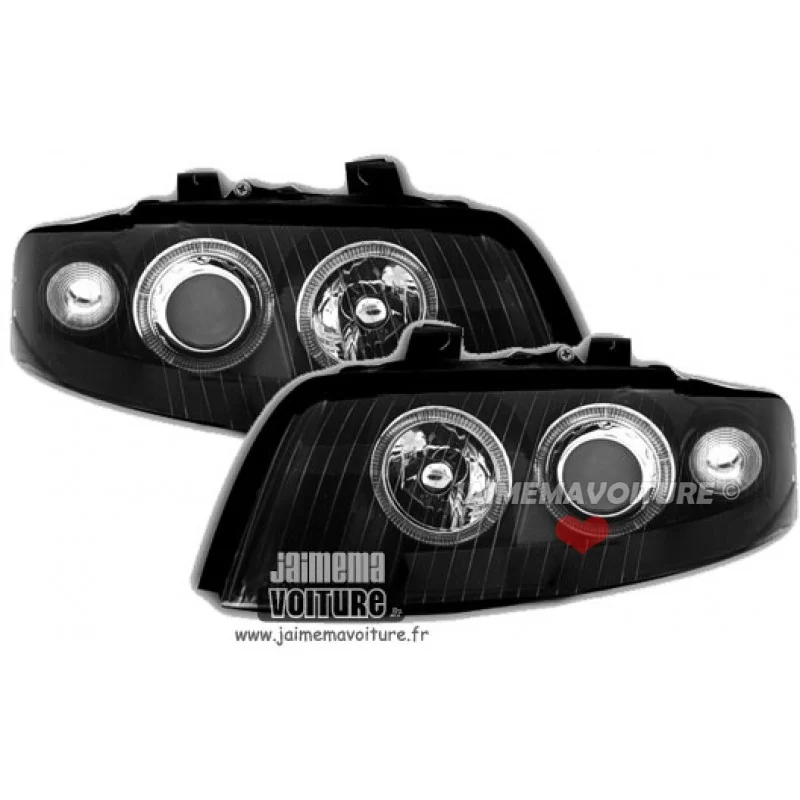 Feux avants angel eyes Audi A4 B6 8E