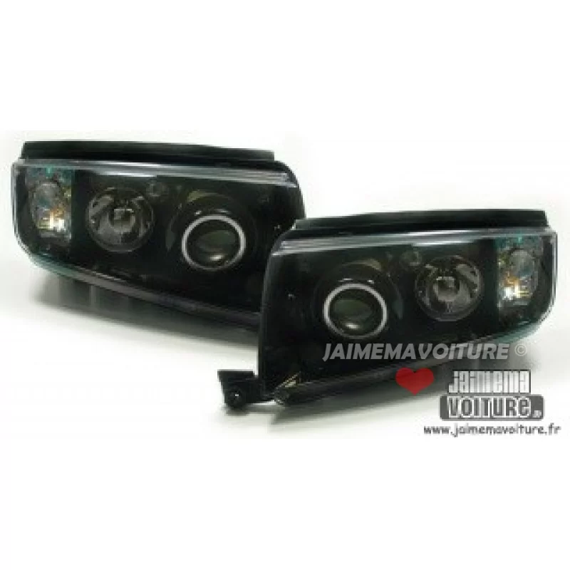 Skoda Fabia black front headlights