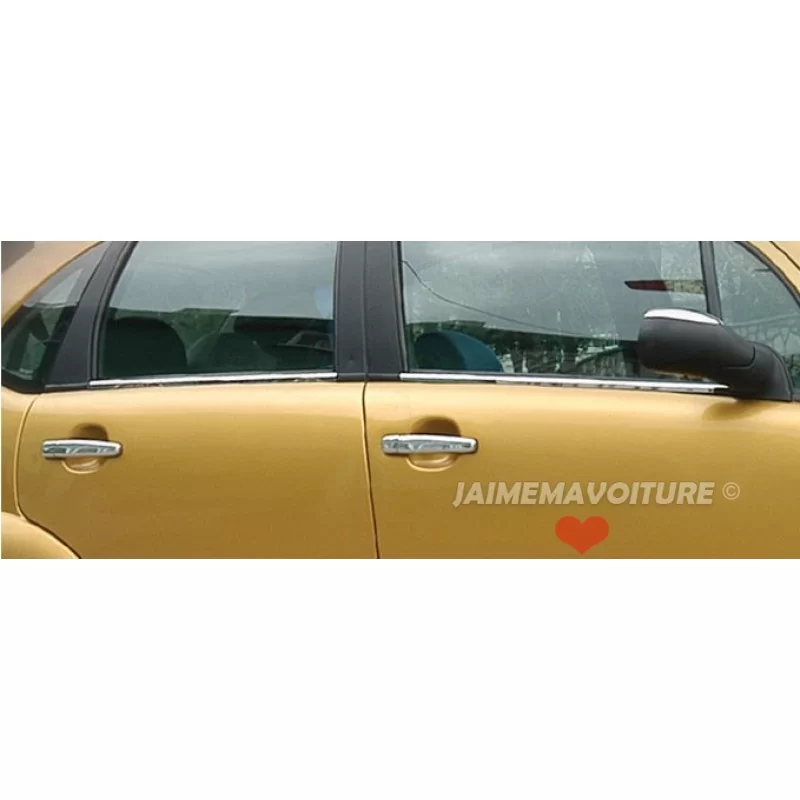 Poignées de porte chrome Citroen C3 2002-2010 4 Portes