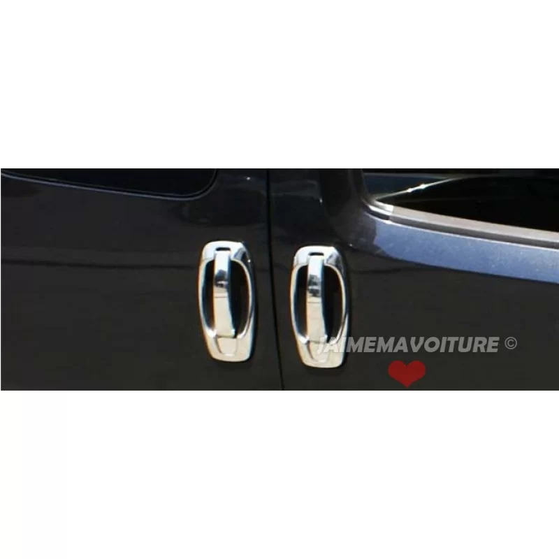 Jeu complet de couvres poignées de porte chrome 5 portes Citroen Nemo 5 Portes