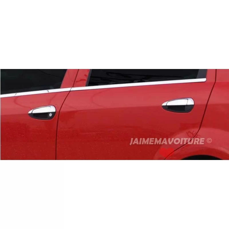 Poignées de porte chrome complet Fiat Grande Punto 4 Portes