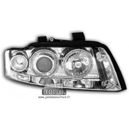 Front lights tuning angel eyes audi a4