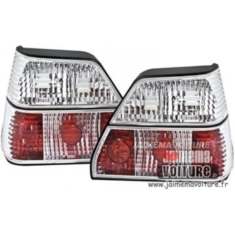 Golf 2 luces traseras rojo plata