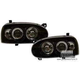 Scheinwerfer Set Angel Eyes CCFL VW Golf 3 92-98 schwarz – Tuning King