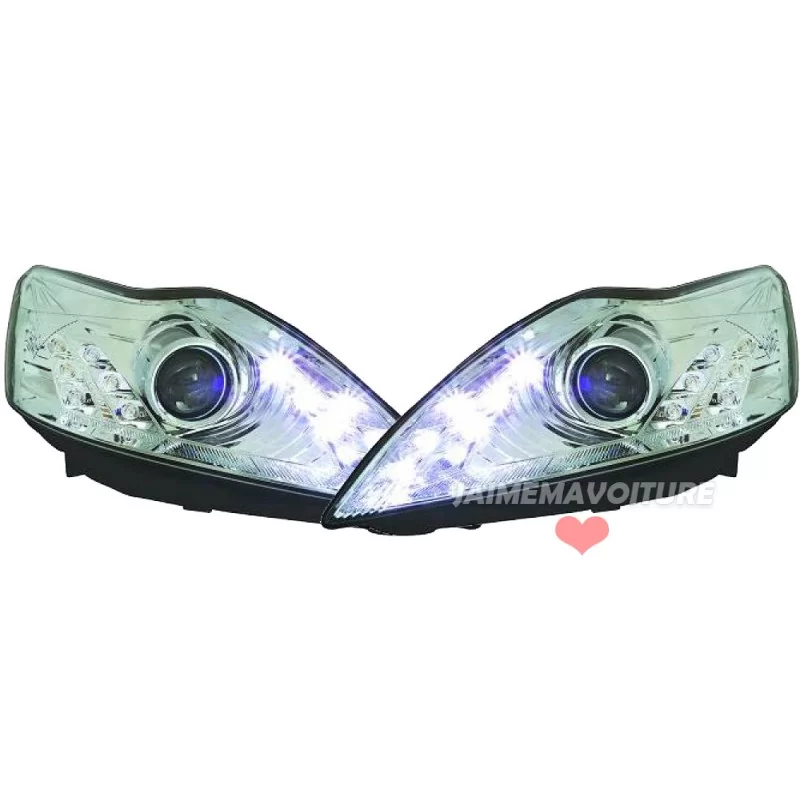 Faros LED Ford Focus 2008-2011 - cromo