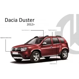 Chroom aluminium onderste rand van de roestvrijstalen grille DACIA DUSTER 2009-2012