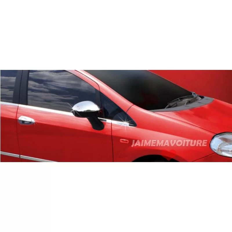 Coque de rétroviseurs chrome alu 2 Pcs Inox FIAT GRANDE PUNTO