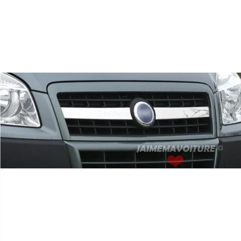 Grille chrome aluminum 2 Pcs stainless FIAT DOBLO rod