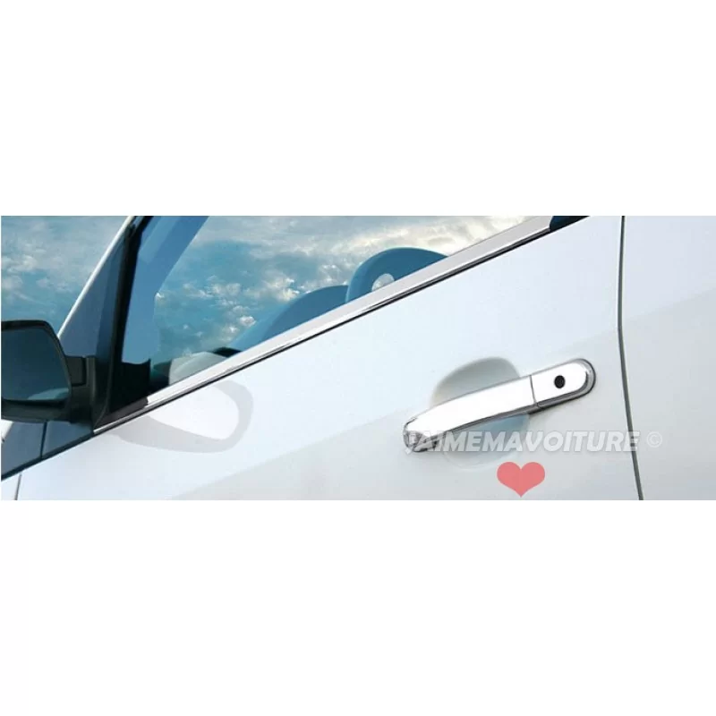 Contour de vitre chrome alu 4 Pcs Inox FORD FIESTA