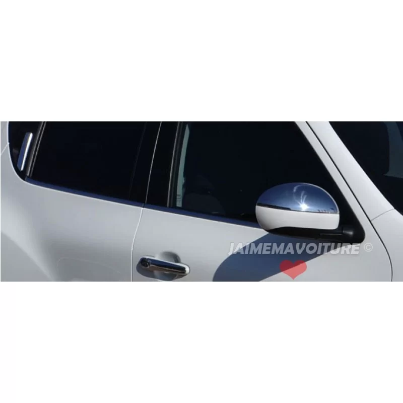 Calotte specchietti cromate alu 2 pezzi acciaio inox NISSAN JUKE Calotte specchietti cromate alu 2 pezzi acciaio inox NISSAN JUKE