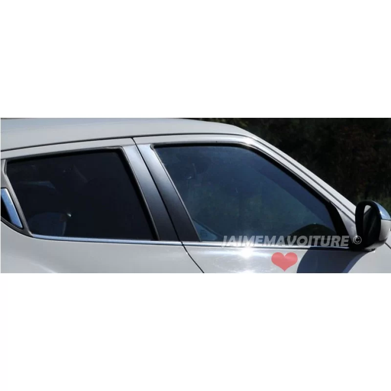 Raamomlijsting chroom aluminium 4 stuks roestvrij staal NISSAN JUKE Raamomlijsting chroom aluminium 4 stuks roestvrij staal NISSAN JUKE