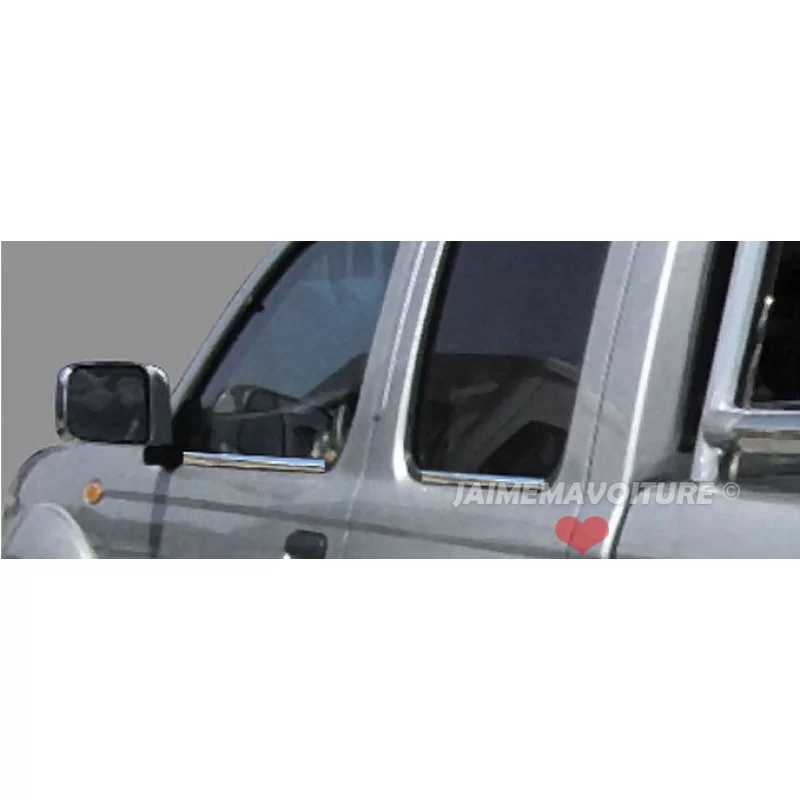 Contorno de ventana cromado alu 4 piezas acero inoxidable NISSAN PICK UP (estrella de cielo)